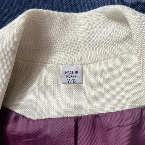 Vintage Liz Robert’s Blue & white Elegant Coat - Picture 3 of 5